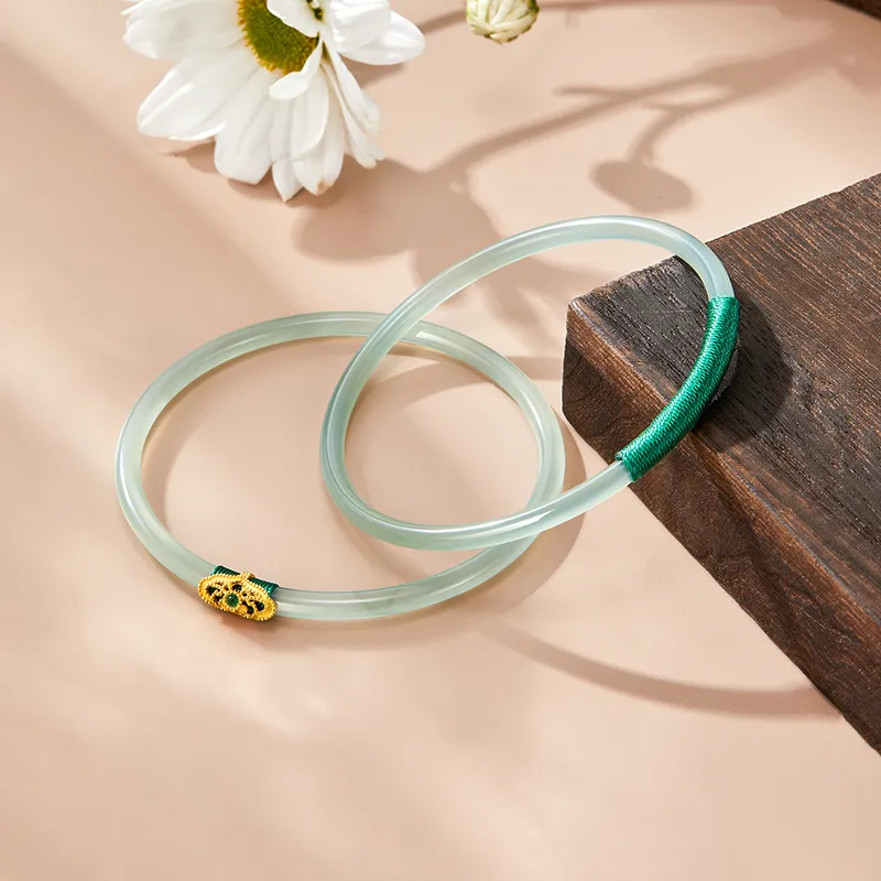 MAMADESHOUHU Agate Luxury Premium Jade Bangle Women's-2