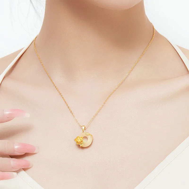 MAMADESHOUHU Chalcedony Jade Necklaces Women's-116