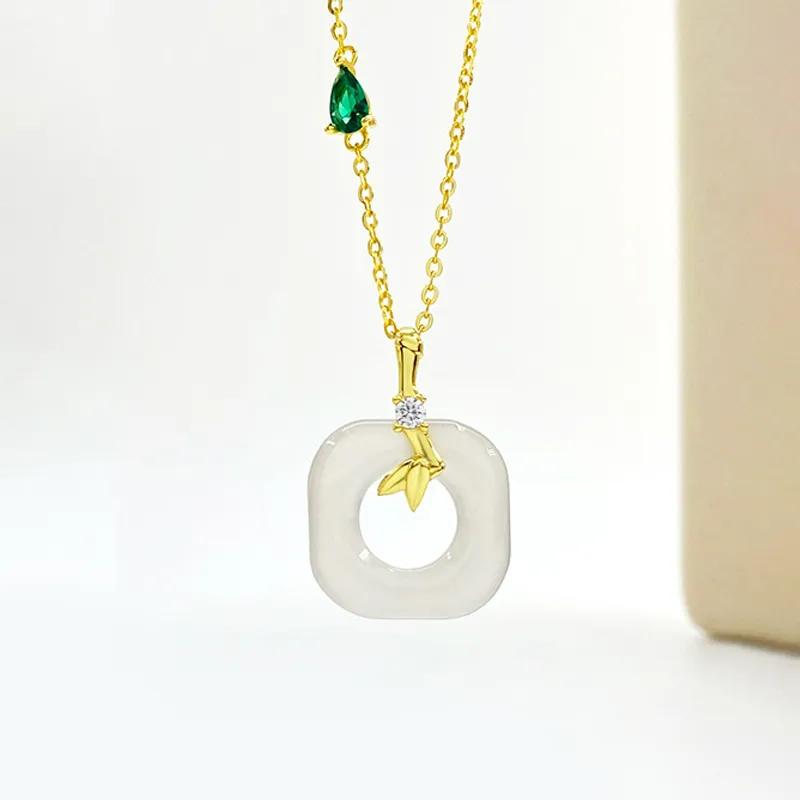 MAMADESHOUHU Chalcedony Necklaces Women's-3