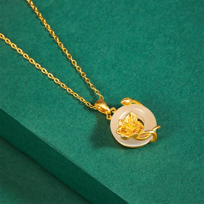 MAMADESHOUHU Chalcedony Jade Necklaces Women's-129