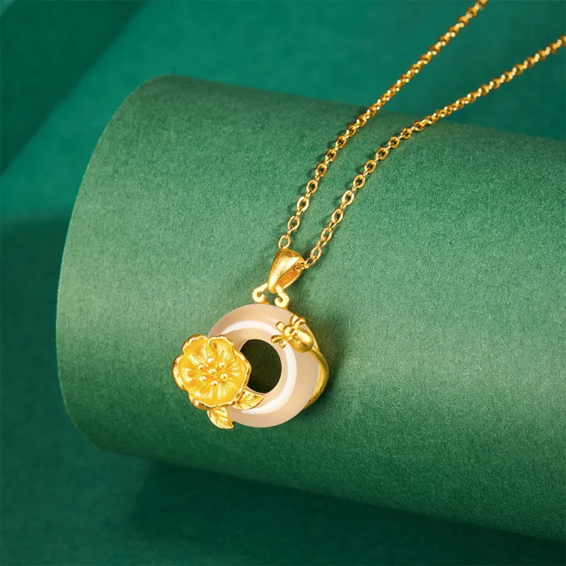 MAMADESHOUHU Chalcedony Jade Necklaces Women's-53