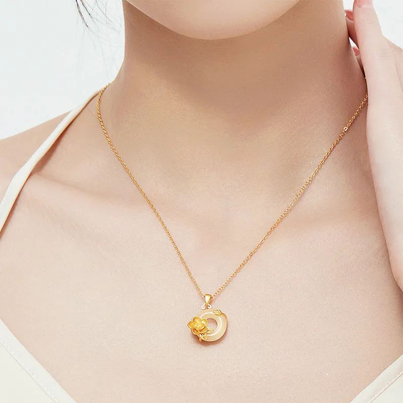 MAMADESHOUHU Chalcedony Jade Necklaces Women's-117