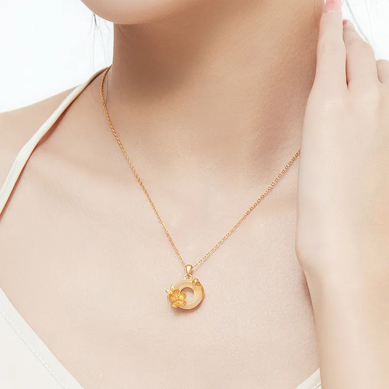 MAMADESHOUHU Chalcedony Jade Necklaces Women's-17