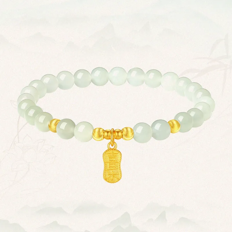 MAMADESHOUHU Hetian Jade Bracelets Pale Greenish White Jade Women's-7