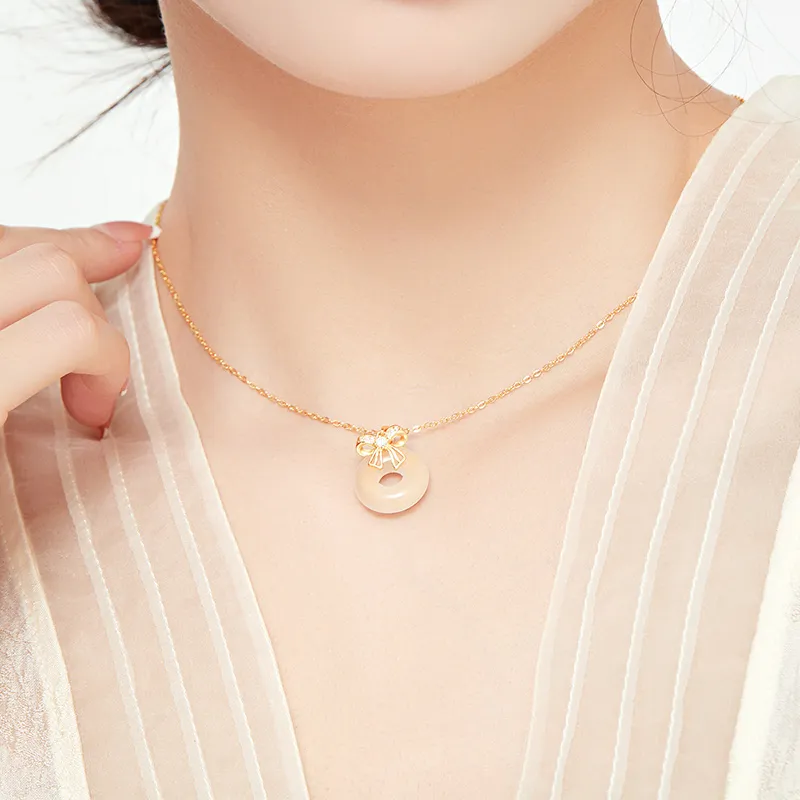 MAMADESHOUHU Chalcedony Jade Necklaces Women's-6