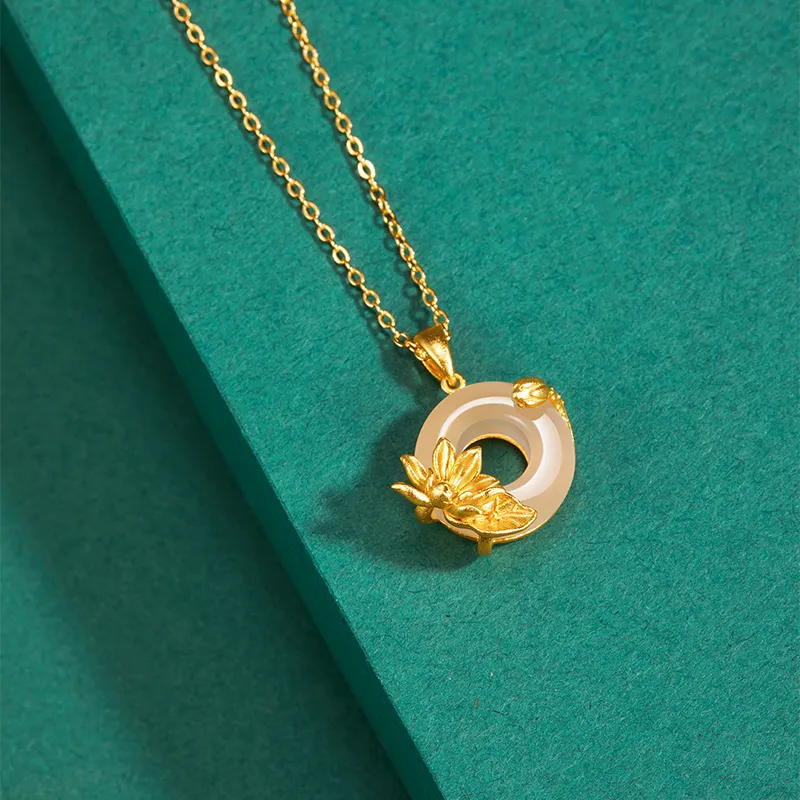MAMADESHOUHU Chalcedony Jade Necklaces Women's-9