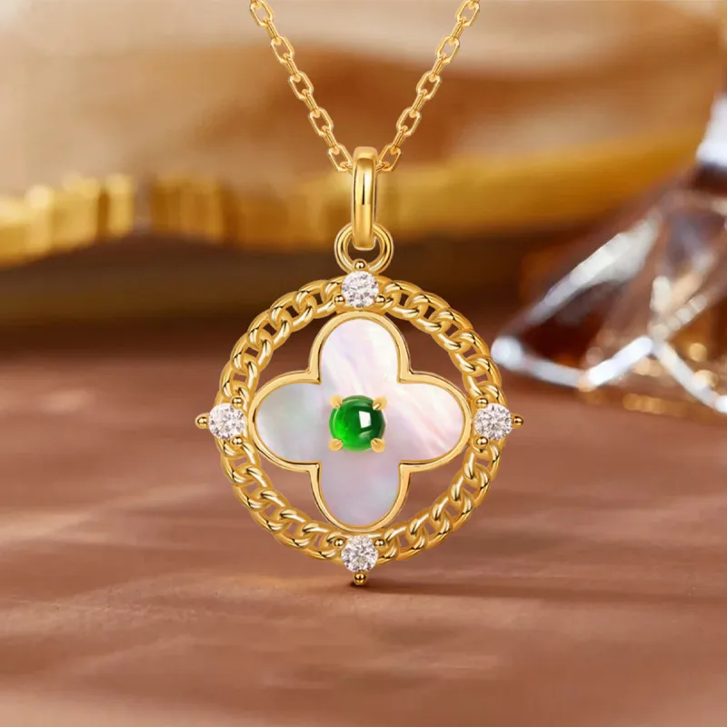 MAMADESHOUHU Ice Glutinous Jadeite Necklaces Women's-1