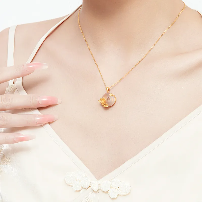MAMADESHOUHU Chalcedony Jade Necklaces Women's-8
