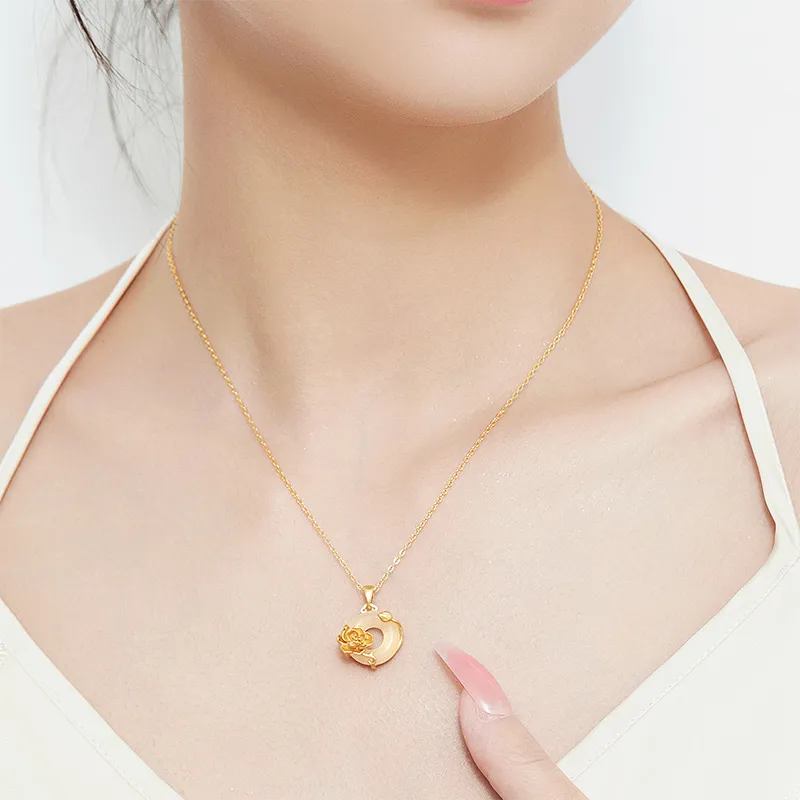 MAMADESHOUHU Chalcedony Jade Necklaces Women's-38