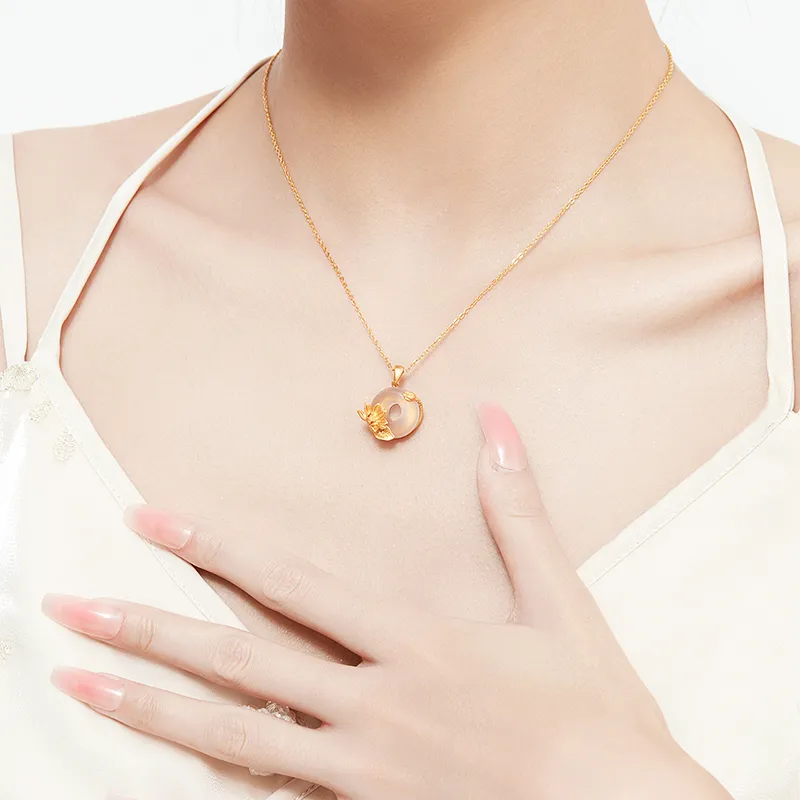 MAMADESHOUHU Chalcedony Jade Necklaces Women's-19