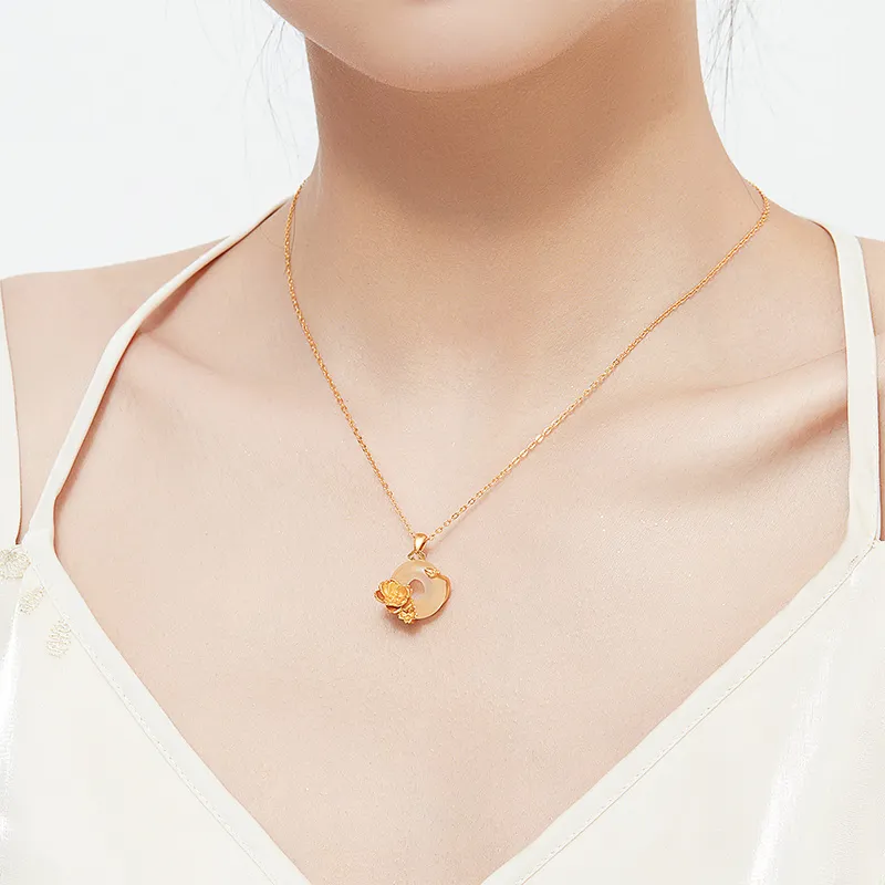 MAMADESHOUHU Chalcedony Jade Necklaces Women's-28