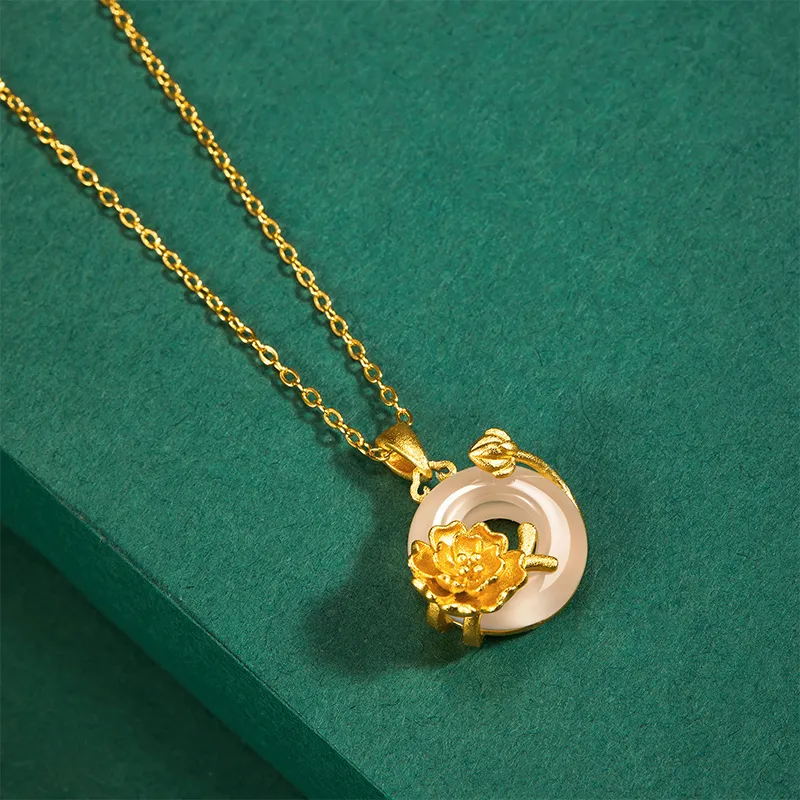 MAMADESHOUHU Chalcedony Jade Necklaces Women's-107