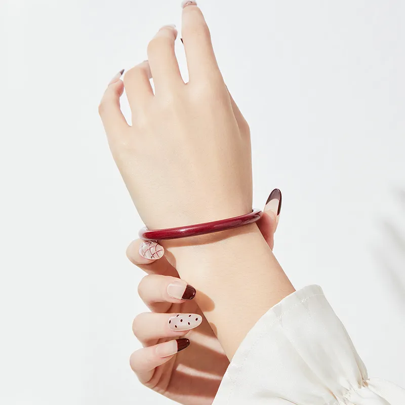 MAMADESHOUHU Cinnabar Continuous Good Luck, All The Best Bangle Women's-4