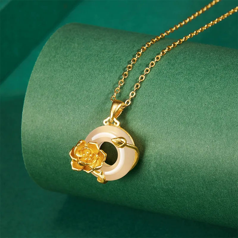 MAMADESHOUHU Chalcedony Jade Necklaces Women's-42