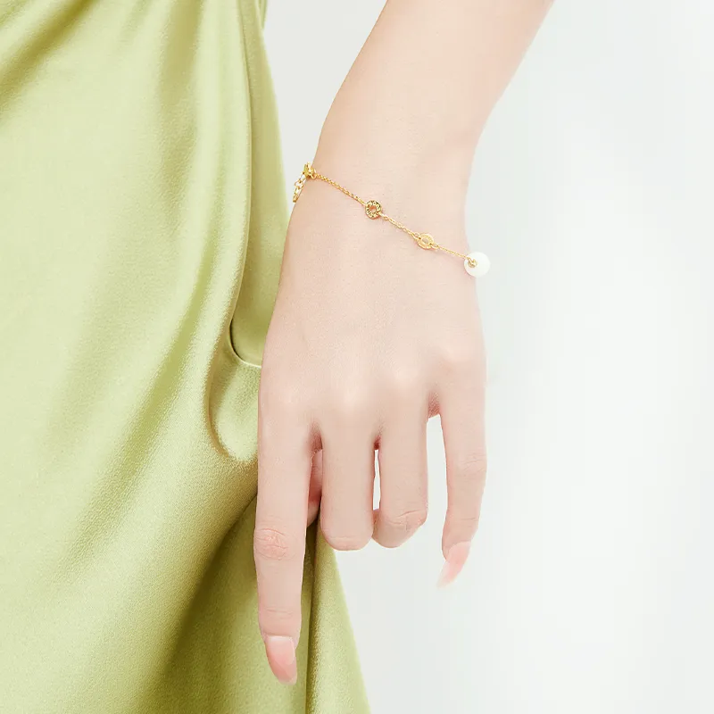 MAMADESHOUHU Bracelets Pale Greenish White Jade Women's-7