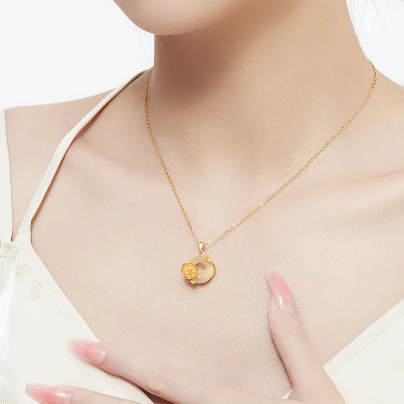 MAMADESHOUHU Chalcedony Jade Necklaces Women's-50