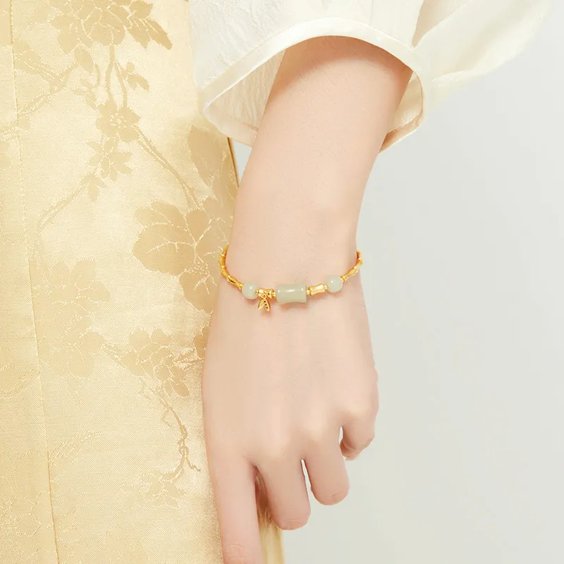 MAMADESHOUHU Hetian Jade Bracelets Pale Greenish White Jade Women's-6