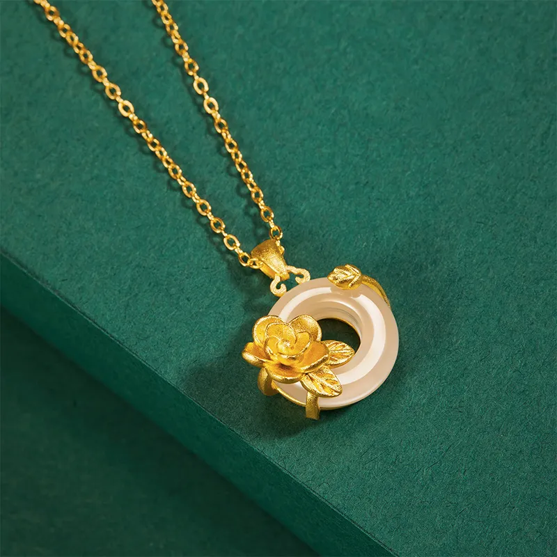 MAMADESHOUHU Chalcedony Jade Necklaces Women's-118