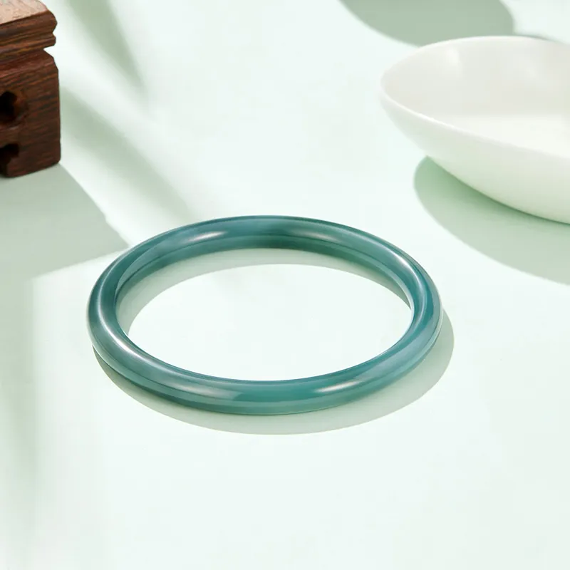 MAMADESHOUHU Glutinous Jade Bangles Women's-6