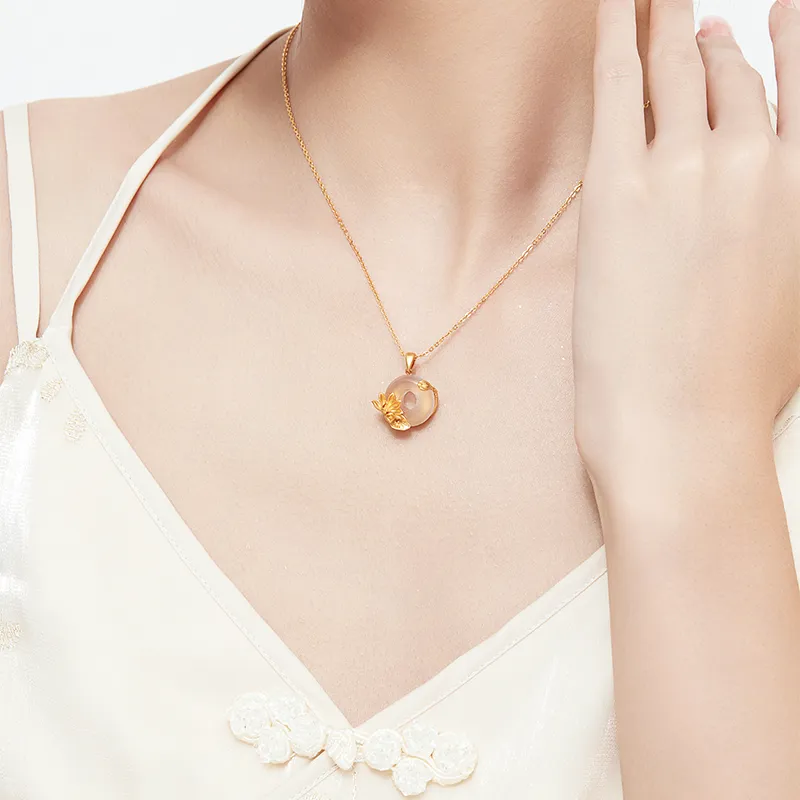 MAMADESHOUHU Chalcedony Jade Necklaces Women's-6