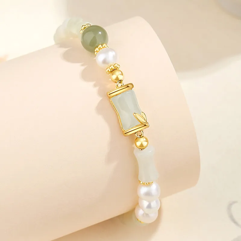 MAMADESHOUHU Hetian Jade Bracelets Pale Greenish White Jade Women's-8