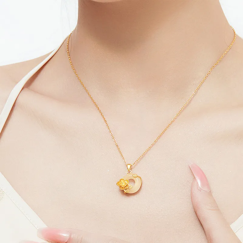 MAMADESHOUHU Chalcedony Jade Necklaces Women's-115