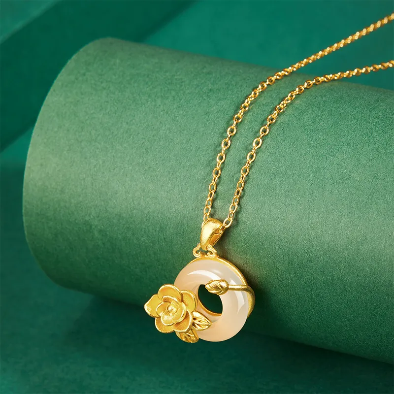 MAMADESHOUHU Chalcedony Jade Necklaces Women's-119