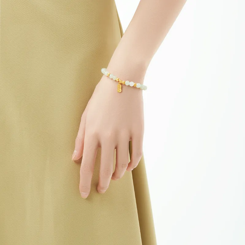MAMADESHOUHU Hetian Jade Bracelets Pale Greenish White Jade Women's-4