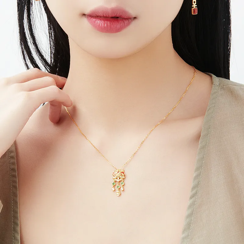 MAMADESHOUHU Chalcedony Jade Necklaces Women's-6