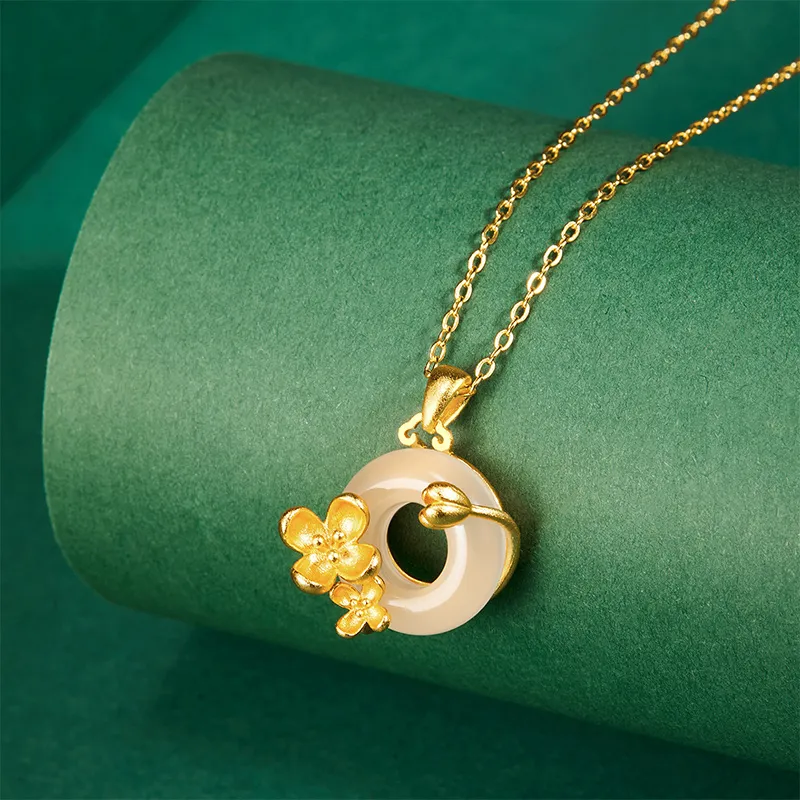 MAMADESHOUHU Chalcedony Jade Necklaces Women's-86