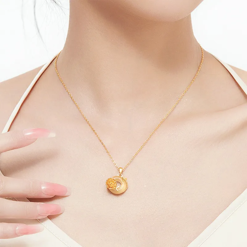 MAMADESHOUHU Chalcedony Jade Necklaces Women's-104