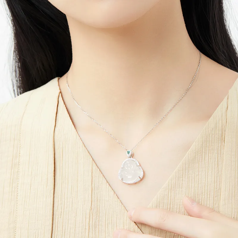 MAMADESHOUHU Chalcedony Jade Necklaces Women's-6