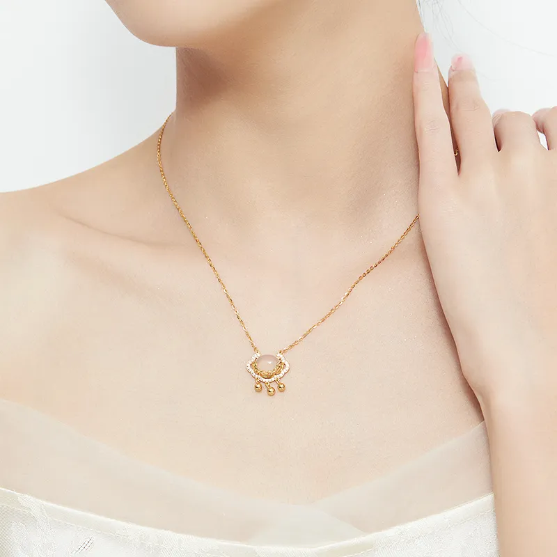 MAMADESHOUHU Chalcedony Jade Necklaces Women's-12