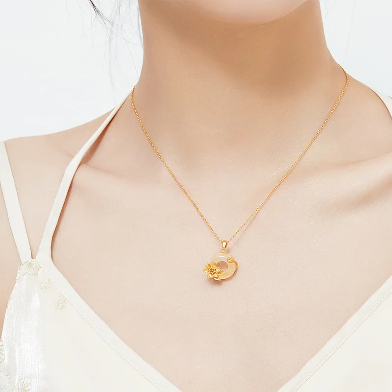 MAMADESHOUHU Chalcedony Jade Necklaces Women's-95
