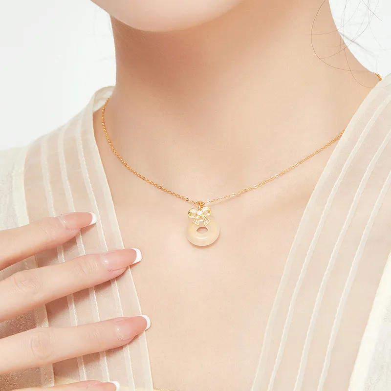 MAMADESHOUHU Chalcedony Jade Necklaces Women's-5