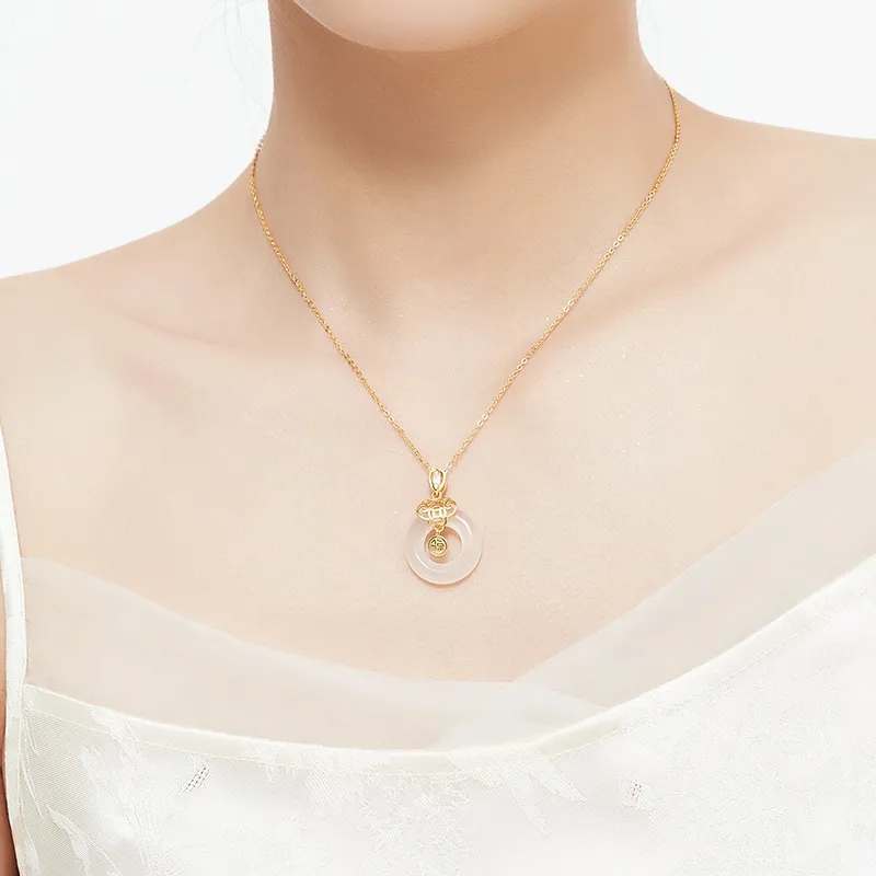 MAMADESHOUHU Chalcedony Jade Necklaces Women's-6