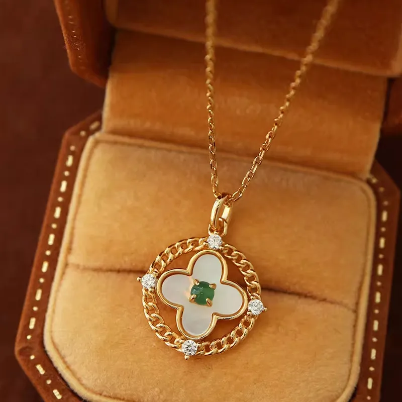 MAMADESHOUHU Ice Glutinous Jadeite Necklaces Women's-2