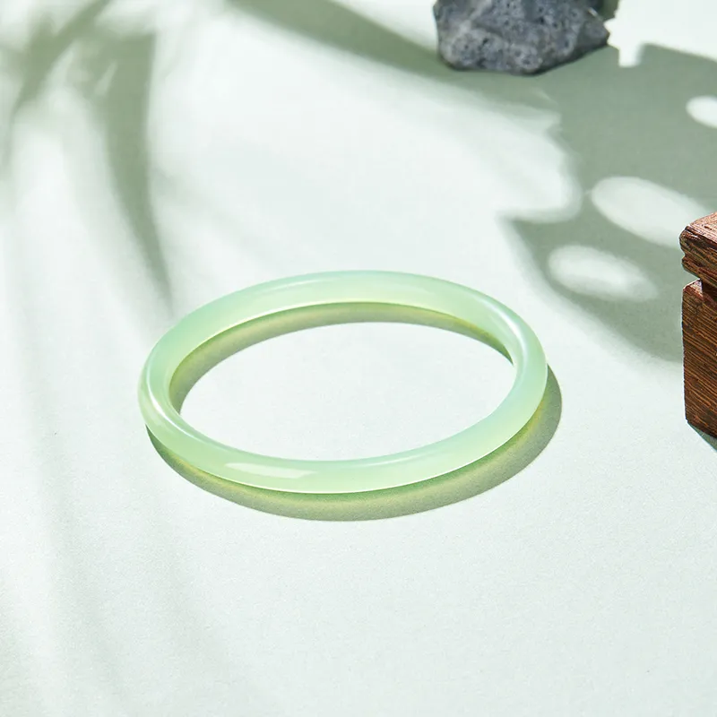 MAMADESHOUHU Chalcedony Elegance Brightening Elegant Jade Bangle Women's-5