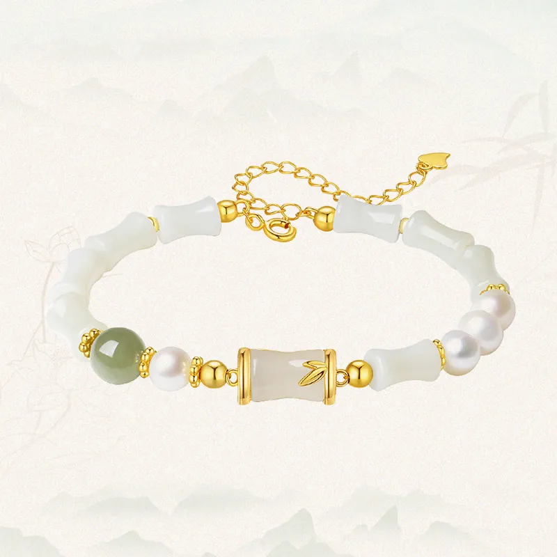 MAMADESHOUHU Hetian Jade Bracelets Pale Greenish White Jade Women's-11