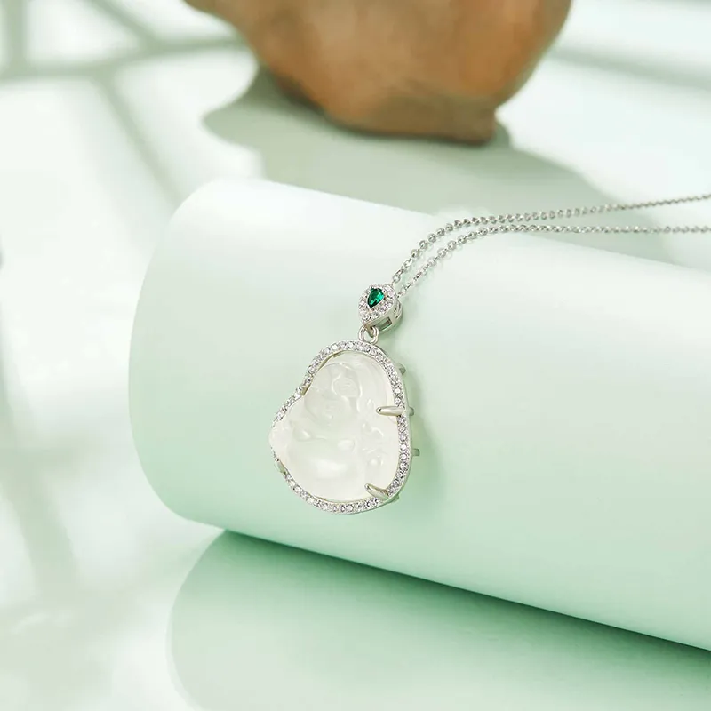 MAMADESHOUHU Chalcedony Jade Necklaces Women's-9