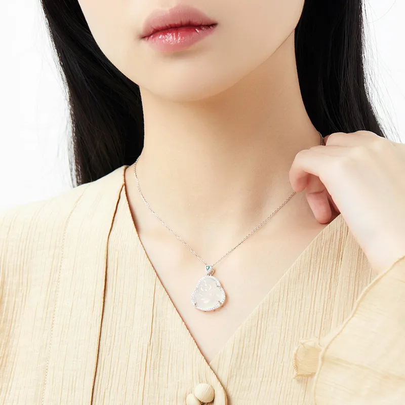MAMADESHOUHU Chalcedony Jade Necklaces Women's-5