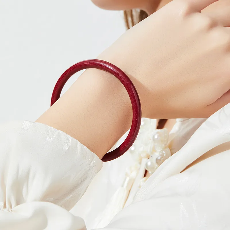 MAMADESHOUHU Cinnabar Continuous Good Luck, All The Best Bangle Women's-2