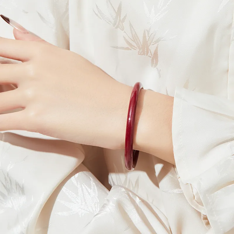 MAMADESHOUHU Cinnabar Continuous Good Luck, All The Best Bangle Women's-3