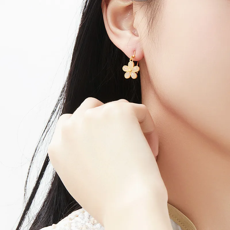MAMADESHOUHU Hetian Jade Earrings Pale Greenish White Jade Women's-6
