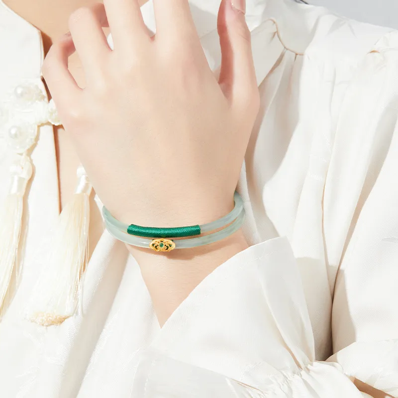MAMADESHOUHU Agate Luxury Premium Jade Bangle Women's-3