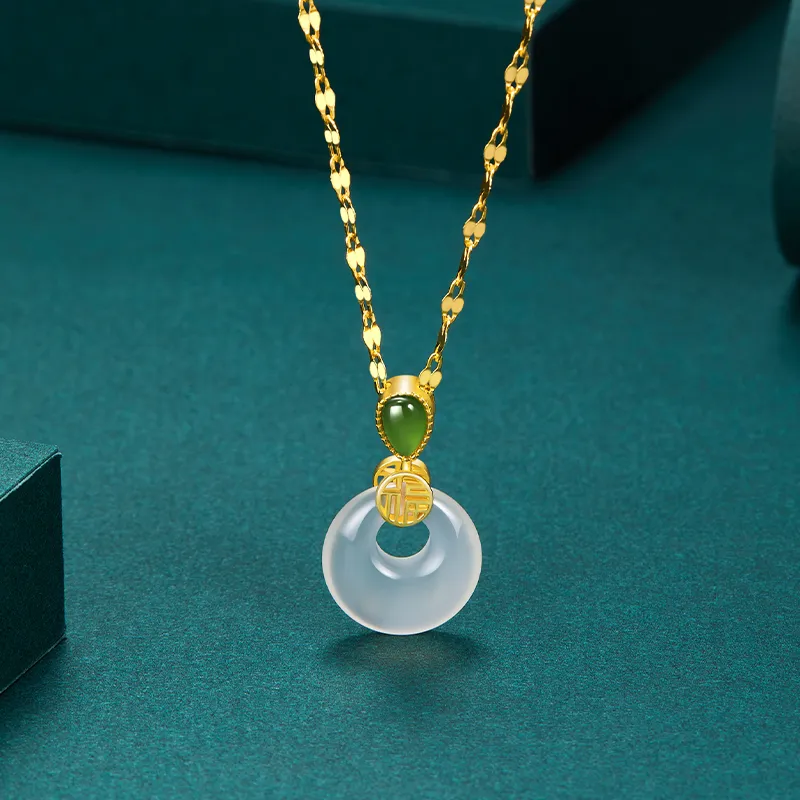 MAMADESHOUHU Chalcedony Necklaces Women's-10