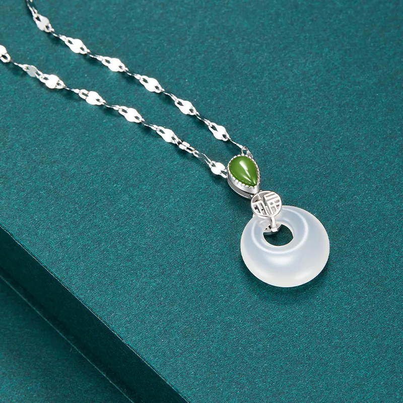 MAMADESHOUHU Chalcedony Necklaces Women's-2