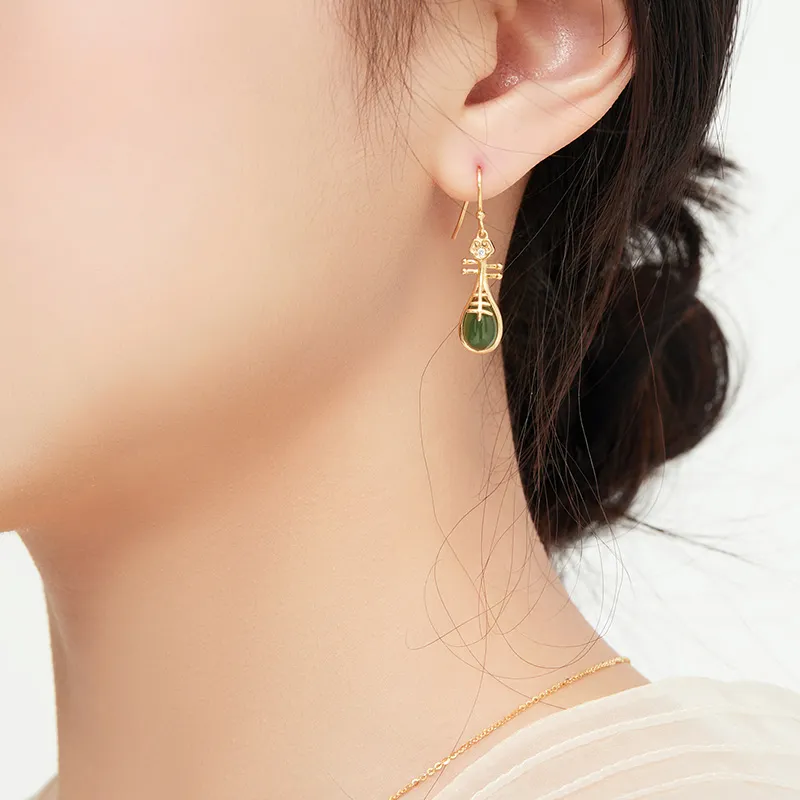 MAMADESHOUHU Earrings Jasper Women's-4