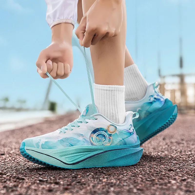 Jianjie Running Shoes Unisex Low Top Blue-34