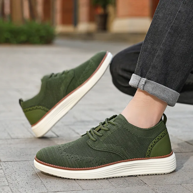 KYMOOU Shock Absorbers Slip Resistant Breathable Low Top Casual Shoes Men's-20